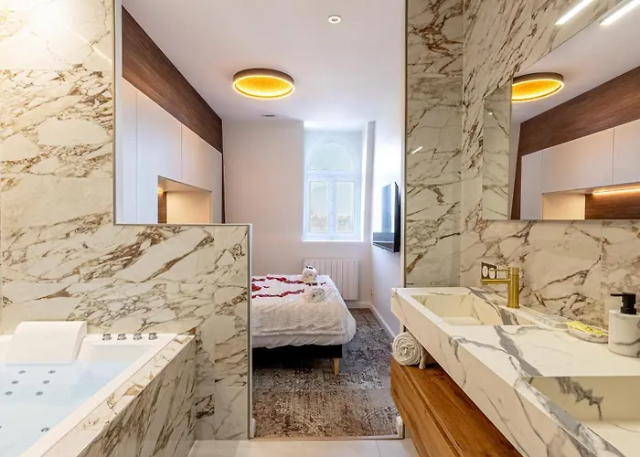 アパート La Imperiale - Baignoire Balneotherapie - Palace Avec Vue エクスレバン